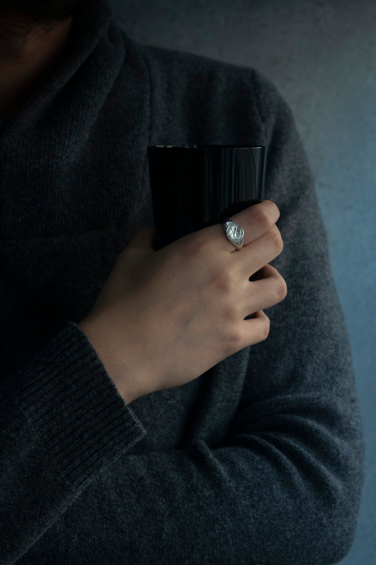 Hibiscus Signet Ring